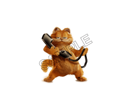 garfield with phone sample image png