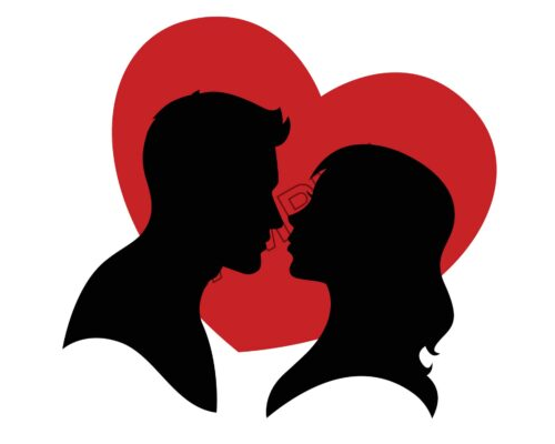 lovers in love png heart