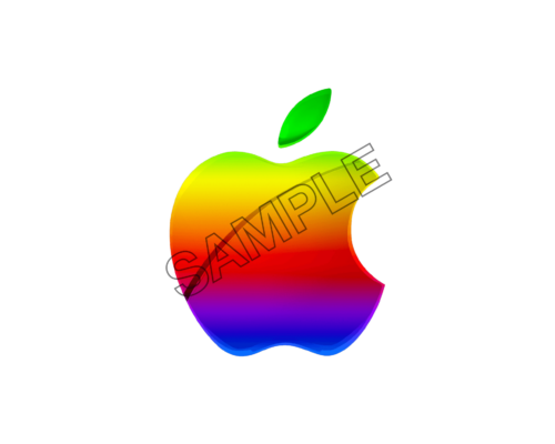 apple logo rainbow sample image png