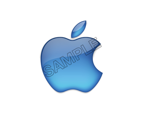 apple logo light blue sample image png