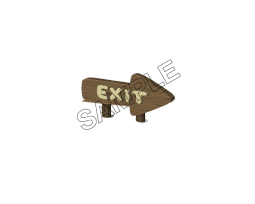 exit arrow word sample image png