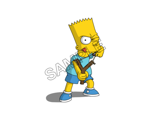 bart simpson with bang sample image png