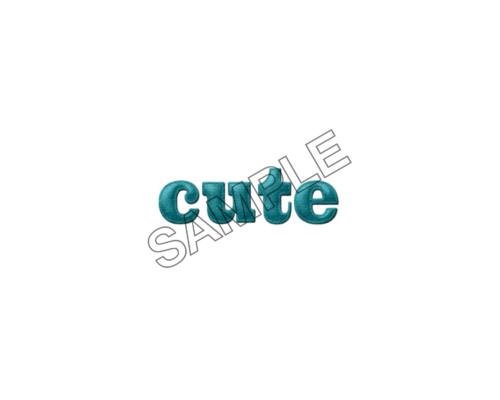 CUTE word effect logo icon sample png