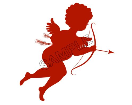 happy valentines day cupid large arrow png