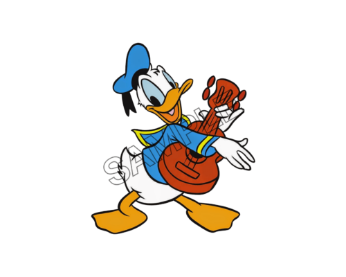 Donald Duck guitar player sample image png