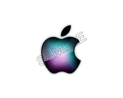 apple logo blue color sample image png