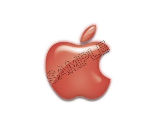 apple logo red color sample image png