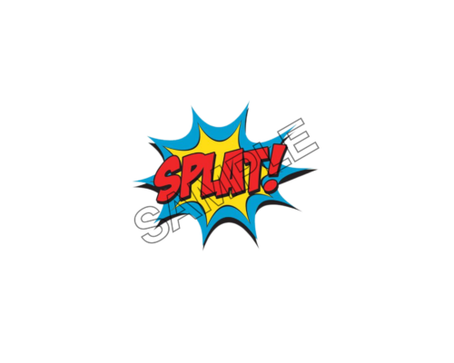 comic effect splat word sample image png