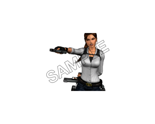 lara croft side shooting sample image png