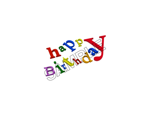 HAPPY BIRTHDAY word effect logo icon sample png