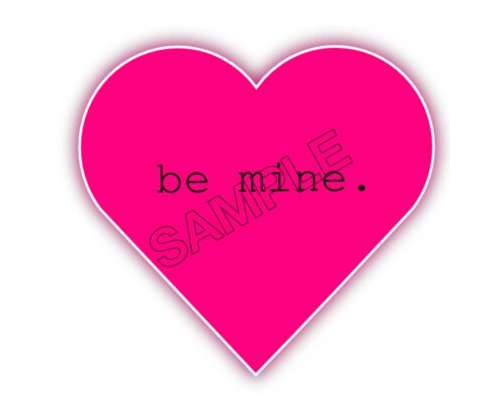 be mine, pink neon heart clipart png