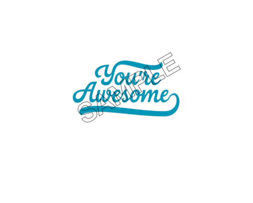 you re awesome word effect logo icon sample png