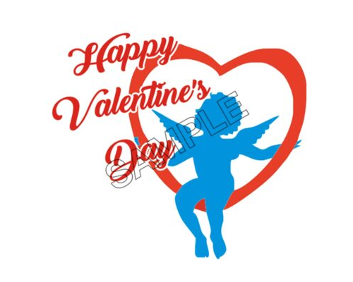 happy valentines day png with cupid